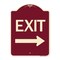 Signmission Designer Series Exit W/ Right Arrow, Burgundy Heavy-Gauge Aluminum Sign, 18" L, 24" H, BU-1824-24552 A-DES-BU-1824-24552 - alternate 1